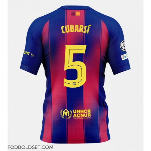 Barcelona Pau Cubarsi #5 Hjemmebanetrøje 2025-26 Kortærmet